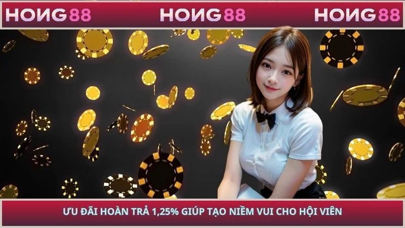 Ưu đãi hoàn trả 1,25% giúp tạo niềm vui cho hội viên