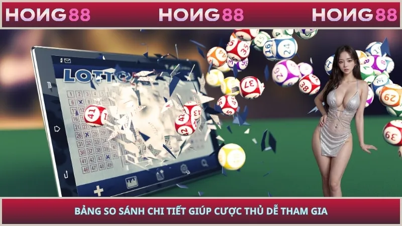 Bảng so sánh chi tiết giúp cược thủ dễ tham gia